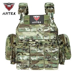 Gilet tactique Artex AV-8011 en polyester 1000D, porte-plaque à libération rapide avec fermeture éclair, équipement d'entraînement extérieur imperméable - Product Image 1