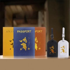 Custom LOGO RFID Blocking <b>Passport</b> Holder Travel <b>Wallet</b> PU Leather Boarding <b>Passport</b> Bag&luggage Tag Set - Product Image 5