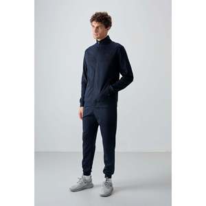 Ensemble de survêtement pour homme bleu marine texturé, coupe standard, brodé - 85248 - Marine/bleu marine - Product Image 5
