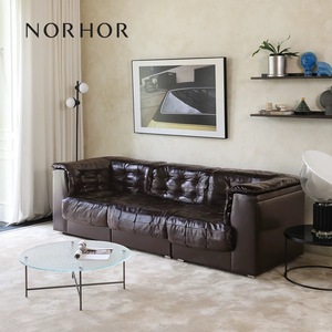 Canapé en cuir vintage luxueux avec canapé rétro à pédale avec rembourrage en velours confort ultime pour les hôtels de meubles de salon à la maison - Product Image 5