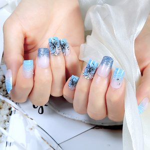 Haute qualité papillon français paillettes ABS presse <span class=keywords><strong>faux</strong></span> ongles conception originale fabricant chinois Durable doux presse ongles - Product Image 6