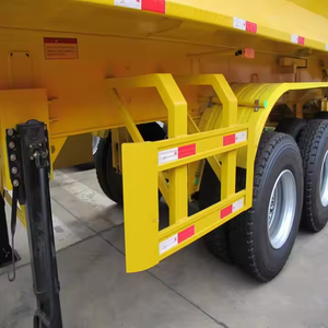 Semi-remorque benne basculante arrière 3 essieux 60 tonnes en acier avec benne en U, fabriquée en Chine, pour tracteur - Product Image 3