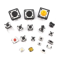 Kit Surtido DIY SMD DIP 2*4 3*6 4*4 6*6 12*12, 125 Piezas, 25 Tipos/lote, Microinterruptores, Botones Pulsadores, Interruptores Táctiles, Mini Interruptores de Hoja de Reinicio