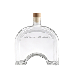 Les bouteilles de brandy de haute qualité présentent un design unique et rond en forme <span class=keywords><strong>d</strong></span>'arche et sont fabriquées en <span class=keywords><strong>verre</strong></span> cristallin de 500 ml à 700 ml. - Product Image 3