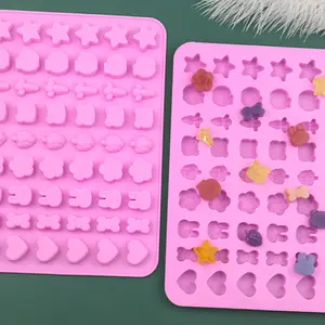 54 곰 토끼 초콜릿 몰드 과일 동물 만화 패턴 실리콘 구미 캔디 몰드