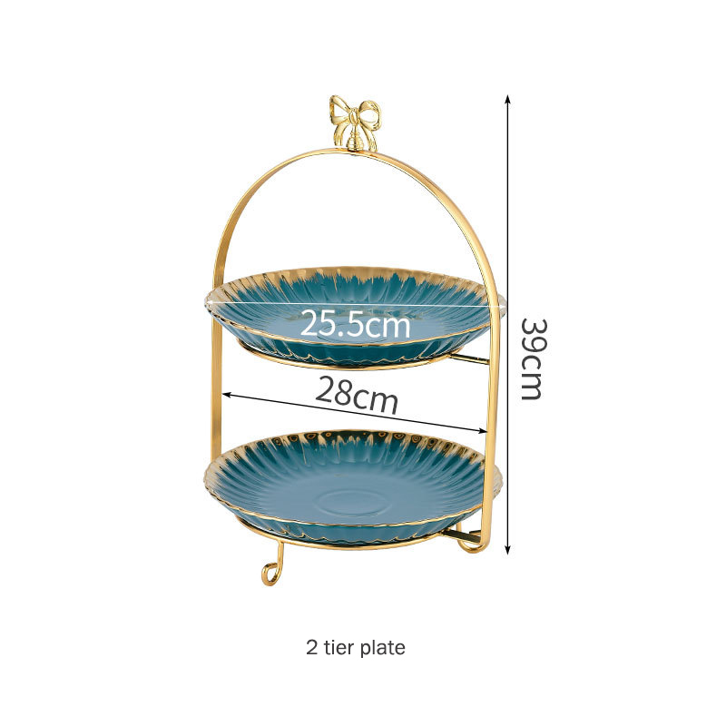 Vert 2 niveaux Gâteau Stand