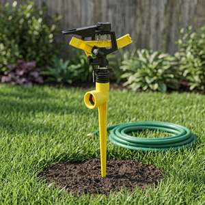 Aspersor de Impulso de 1 Vía con Engranaje de 360 Grados, Amarillo, Material Plástico POM de 1/2 Pulgada, Distancia de Rociado de 10m-18m, Presión de Trabajo de 30-450 PSI - Product Image 3
