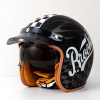 Nouveau Casque Rétro Locomotive 3/4 avec Lunettes Intégrées Unisexe Tendance et Personnalisé
