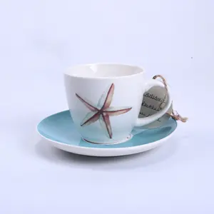 I prodotti più venduti al mondo personalizzati fatti a mano in porcellana bianca tazza di ceramica tazza piattino bone china tazza da tè e piattino