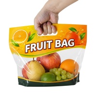 Sacs en plastique transparents personnalisés de 5 lb avec fermeture éclair perforée et respirante pour l'emballage commercial de raisins frais