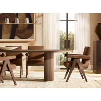 Table basse design vintage de luxe, tables console en bois massif et chêne naturel
