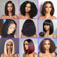 Perruque Ombre Brune 13x4 Entièrement en Dentelle Cheveux Humains SDD Boucles Birmanes pour Femmes 5x5 Perruque Frontale Sans Colle Cheveux Humains Brésiliens