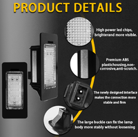 Luz de placa de matrícula LED para coche, luz RGB para Audi A1 A4 B8 A5 S5 A6 S6 A7 Q5 TT TTS 2D para VW Car Staring