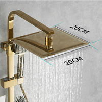 Ensemble de douche thermostatique numérique noir tendance TikTok, douche à effet pluie multifonction intelligente pour salle de bain, eau chaude et froide