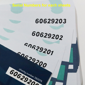 Blocs-notes personnalisés à détacher facilement avec reliure collée, logo imprimé, pour entreprises, bons de réduction, 50 feuilles, numéros de <span class=keywords><strong>série</strong></span> - Product Image 2