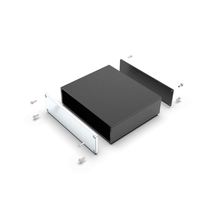Boîtier d'amplificateur BRZHIFI 1504, boîtier de commande industrielle, boîtier en aluminium, sans protection, accepte la personnalisation en gros