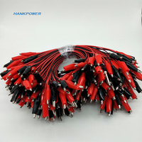 AWM-cable probador de clip de cocodrilo, sin dientes, color rojo y negro, 24AWG, con conector Mono de 2464mm, 3,5