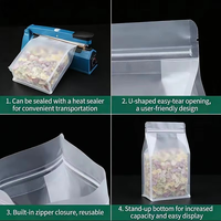Sachet Doypack Personnalisé Givré Imprimé pour Emballage Alimentaire, Refermable avec Fermeture Zip, pour Fabricants de Snacks et Emballage d'Aliments Secs