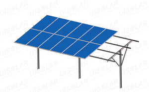 Vente en gros UISOLAR Système de montage solaire au sol pour la maison Support de rotation de montage au sol de panneaux solaires unipolaire - Product Image 3