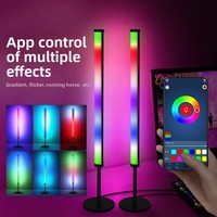 Nouvelle lampe de table LED RGB à fond rond pour ordinateur, jeux, rythme musical, diffusion en direct et capture sonore, intelligente