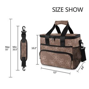 Bolsa Térmica Aislante para Entrega de Alimentos con Estampado Floral Hawaiano, Bolsa Aislante Reutilizable, Bolsa Refrigeradora Grande para Playa - Product Image 5