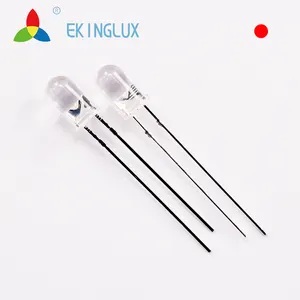 Ekinglux סגלגל 5mm led דיודה 5mm led אדום אור led מנורת 5mm מח"ש led