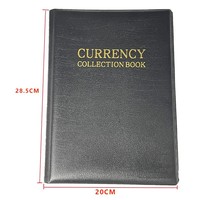 30 pochettes 10 feuilles PVC cuir billet de banque monnaie collection Album Dollar Bill monde argent stockage livre