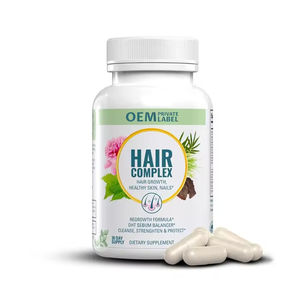 Cápsulas para el Crecimiento del Cabello OEM, Píldoras para el Complejo Capilar con Biotina y Vitamina B, 10 Suplementos de Hierbas para Cabello, Piel y Uñas - Product Image 1
