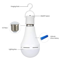 Ampoules à piles LED intelligentes rechargeables, ampoules LED d'urgence E27 B22 lampes bomblo 9W 12W 15W 80 7W ampoules de riz