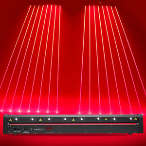 Projecteur Laser 8 Yeux DMX à Tête Mobile Monocouleur Vert Rouge Bleu IP33 Indice <span class=keywords><strong>de</strong></span> Rendu des Couleurs 95 en Alliage d'Aluminium pour DJ Disco Boîte <span class=keywords><strong>de</strong></span> Nuit Scène - Product Image 1