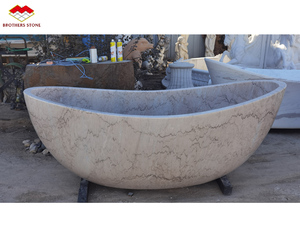 <span class=keywords><strong>Vasca</strong></span> da Bagno in Marmo Bianco di Carrara, Moderna <span class=keywords><strong>Vasca</strong></span> Freestanding in Marmo Massiccio Intagliato, <span class=keywords><strong>Vasca</strong></span> Rotonda per Bagno, Hotel e Progetti di Ville - Product Image 3