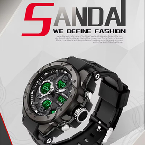 Montre numérique LED pour homme SANDA 3192 avec cadran carré, multifonction, mesure de la température, bracelet en acier, montre sportive pour homme, cadeau - Product Image 5