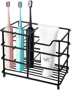 Soporte para cepillos de dientes de acero inoxidable 304 con ranura para pasta dental, logotipo personalizado, directo de fábrica OEM, organizador de baño - Product Image 3