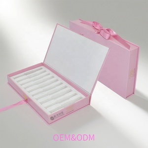 Boîte rigide en carton avec impression personnalisée, feuille d'or, estampage à chaud, LOGO, boîte cadeau cosmétique à fermeture magnétique avec rabat et insert en velours - Product Image 4