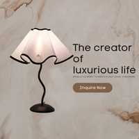 Lampe de chevet scandinave moderne à intensité variable, lampe de chevet en forme de pétale, corps en tissu et fer, protection des yeux, chevet, étude