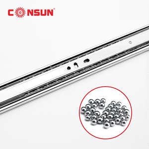 CONSUN Giảm Giá Mạnh 35Mm Heavy Duty Mở Rộng Đầy Đủ Ball Bearing Văn Phòng Ngăn Kéo Runners Đường Ray Slides - Product Image 5