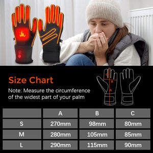 Guantes finos de calefacción eléctrica con batería recargable de 7,4 V, guantes calefactables ultrafinos flexibles con pantalla táctil - Product Image 4