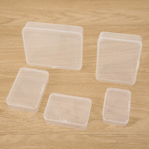 Rectangular Transparent Pp Plastic Storage <b>Box</b> <b>With</b> <b>Lid</b> For Stationery And Fishing Gear 5 Sizes Set - Product Image 3