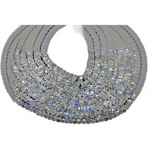 ลูกปัดมูนสโตนสีขาวธรรมชาติทรงรอนเดลเล็ตขนาด 14 นิ้ว ความยาว 4-4.5 มม. เกรด AAA พลอยเปลี่ยนสี สำหรับทำเครื่องประดับ - Product Image 2