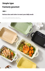 Vajilla personalizada para <span class=keywords><strong>restaurante</strong></span> de Hotel, platos de <span class=keywords><strong>tapas</strong></span>, plato de cerámica para hornear en <span class=keywords><strong>restaurante</strong></span>, plato de vajilla de cerámica, utensilios para hornear de porcelana negra - Product Image 5