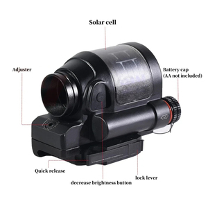 1x38mm Vista de Campo Ancho Sistema <span class=keywords><strong>solar</strong></span> Punto rojo Vista óptica sellada con QD Liberación rápida/Separar Base de montaje integrada - Product Image 5