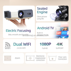 Nuevo proyector A004 Pro Full HD 1080P Android, proyector de vídeo LED portátil OME con enfoque automático para películas de cine en casa 4K - Product Image 3