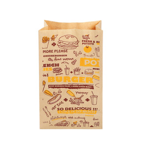 Bolsa de Papel Kraft para Comida para Llevar, con Fondo Cuadrado, sin Asas, Bolsas de Papel Marrón SOS con su Propio Logotipo - Product Image 5