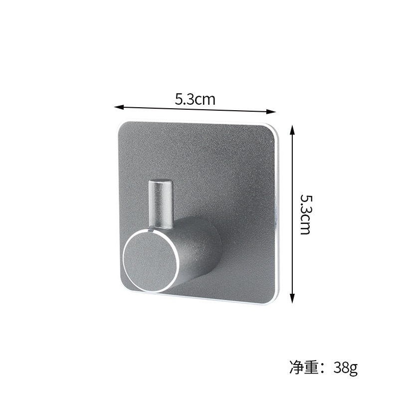 Grand crochet en aluminium (avec bordure) - gris foncé