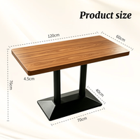 Ensemble table et chaises de restaurant commercial ModHomi, mobilier de café moderne, plateau en bois, base en métal pour établissement de restauration