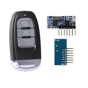 Controle remoto 3 botões + receptor rf 433 mhz, módulo rf 433 mhz, controle remoto com receptor