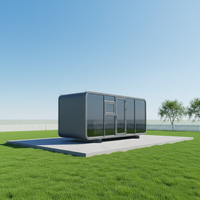 Vente en gros de mini-maisons préfabriquées modulaires colorées de 20 pieds, type Apple Cabin House, pour bureau, maison capsule en aluminium de couleur personnalisée