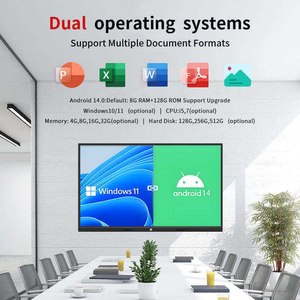 Écran tactile interactif intelligent pour l'éducation, les réunions et les conférences, écran LCD tout-en-un, tableau blanc interactif, support de sol <span class=keywords><strong>plat</strong></span> - Product Image 6