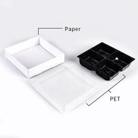 Boîte d'emballage carrée jetable pour desserts et fruits frais avec couvercles transparents – Vente en gros