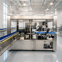 Machine d'étiquetage à colle thermofusible haute vitesse pour bouteilles d'eau minérale et de boissons, étiqueteuse enveloppante pour bouteilles, contrôle PLC
